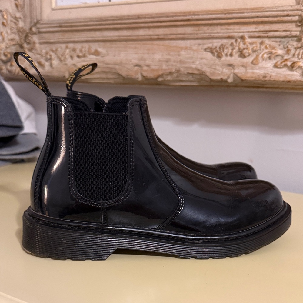 Dr. Martens Black Patent Chelsea Boots